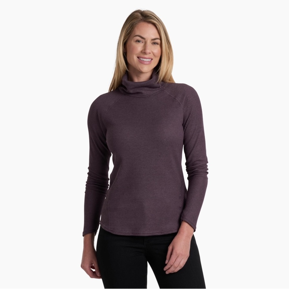 KUHL WOMEN’S PETRA TURTLENECK PAVEMENT AUBERGE MAROON SIZE LARGE